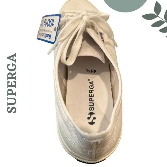 Superga Women’s White Classic 2750 Canvas Sneakers | Timeless Style Size 10 - Picture 7 of 10